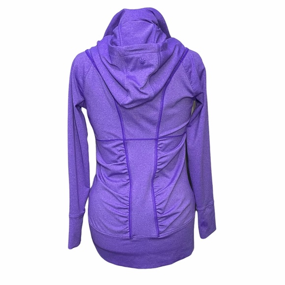 Athleta Rishi Jacket Yoga Hoodie Size M Medium Purple 59006 Hoody Zip Front L/S - Picture 3 of 10